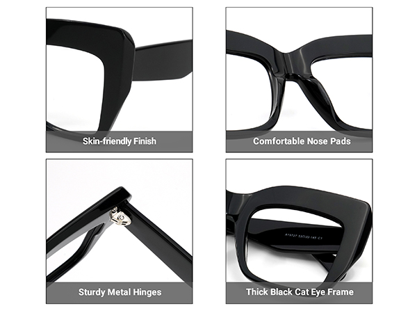 Amazon.com: Zeelool Stylish Thick Cat Eye Blue Light Blocking