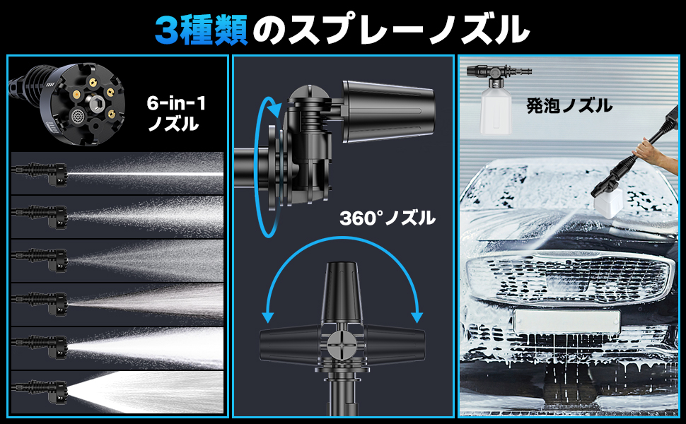 Amazon | 【2024新登場強化版】Avhrit 高圧洗浄機 コードレス