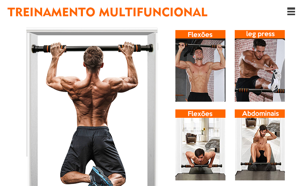 Barra única na porta interna