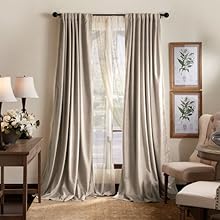velvet curtains Martha Stewart blackout lined room darkening stripes sheers panels window sheers