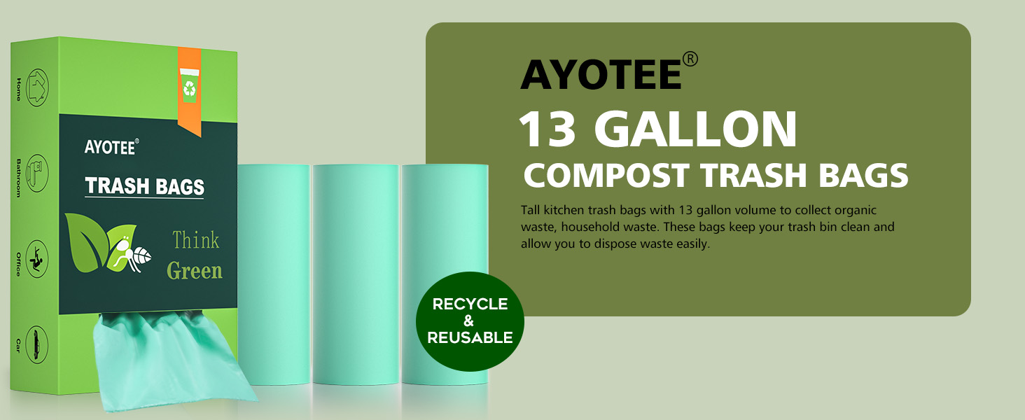 13 gallon recycle trash bags