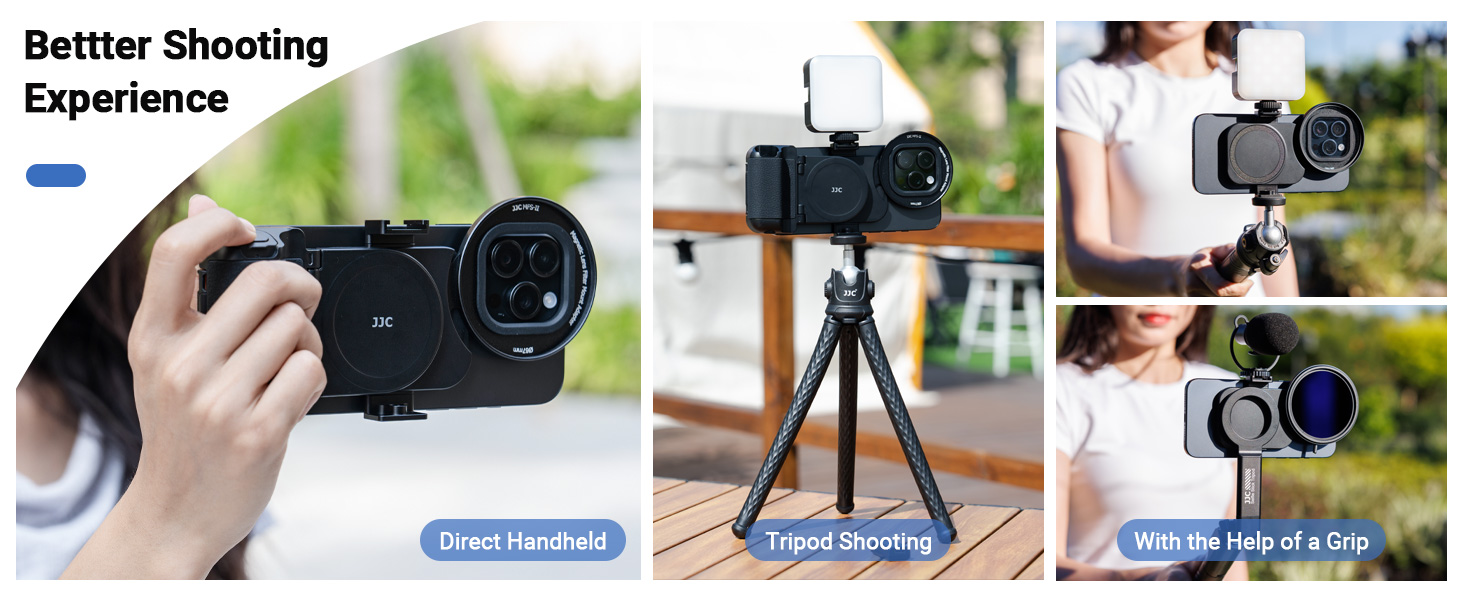 (1+1) 67mm Magnetic Phone Lens Filter Adapter + Phone Snap Grip