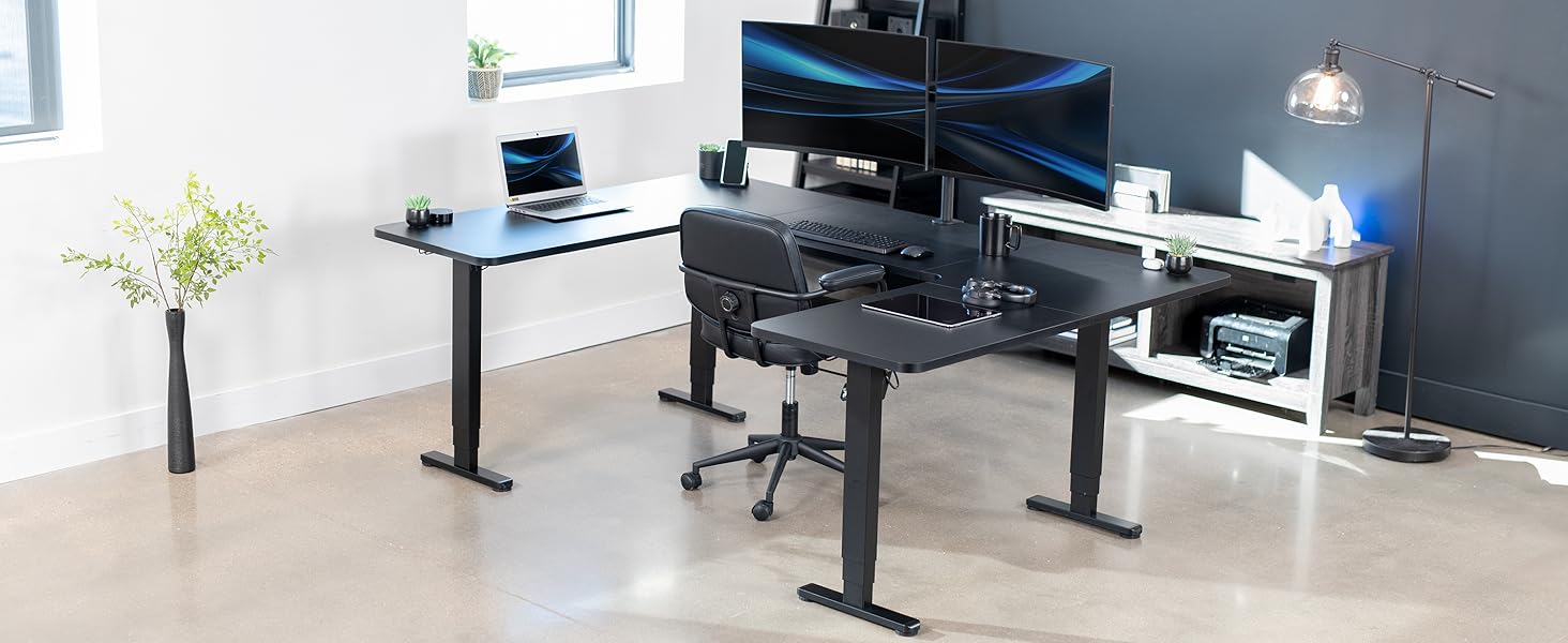 U-Shaped Dual Motor Electric Desk