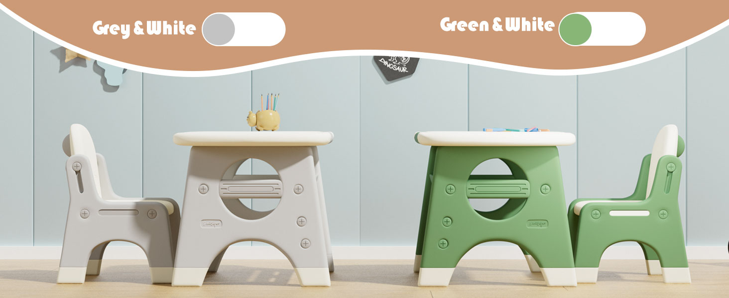 BanaSuper Kids Drawing Table and Chair Set with Erasable Board
