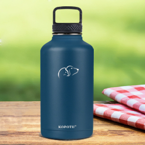 Leak proof double wall vacuum insulation 64 oz water bottle