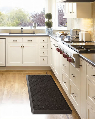 black kitchen mat