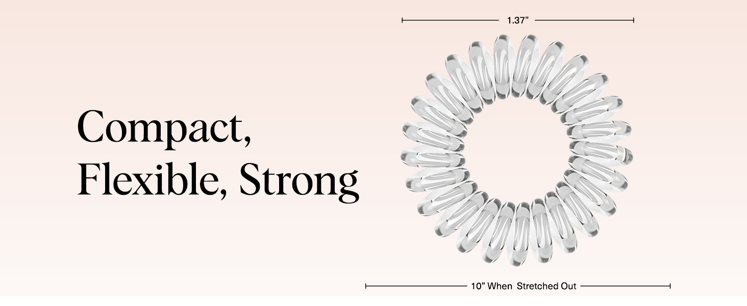 Kitsch Spiral Hair Ties for Women, Coil Hair Ties for Thick Hair, No Crease Hair Tie Basic