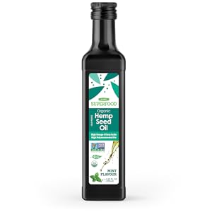 Planet superfood hemp seed oil mint flavor display