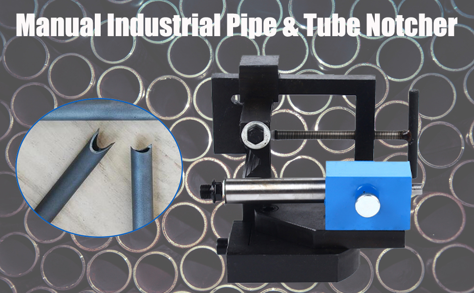 Manual Industrial Pipe Tube Notcher PNM1-1/2" Heavy Duty 0~50° Metal Fabrication Tubing Machine Tool