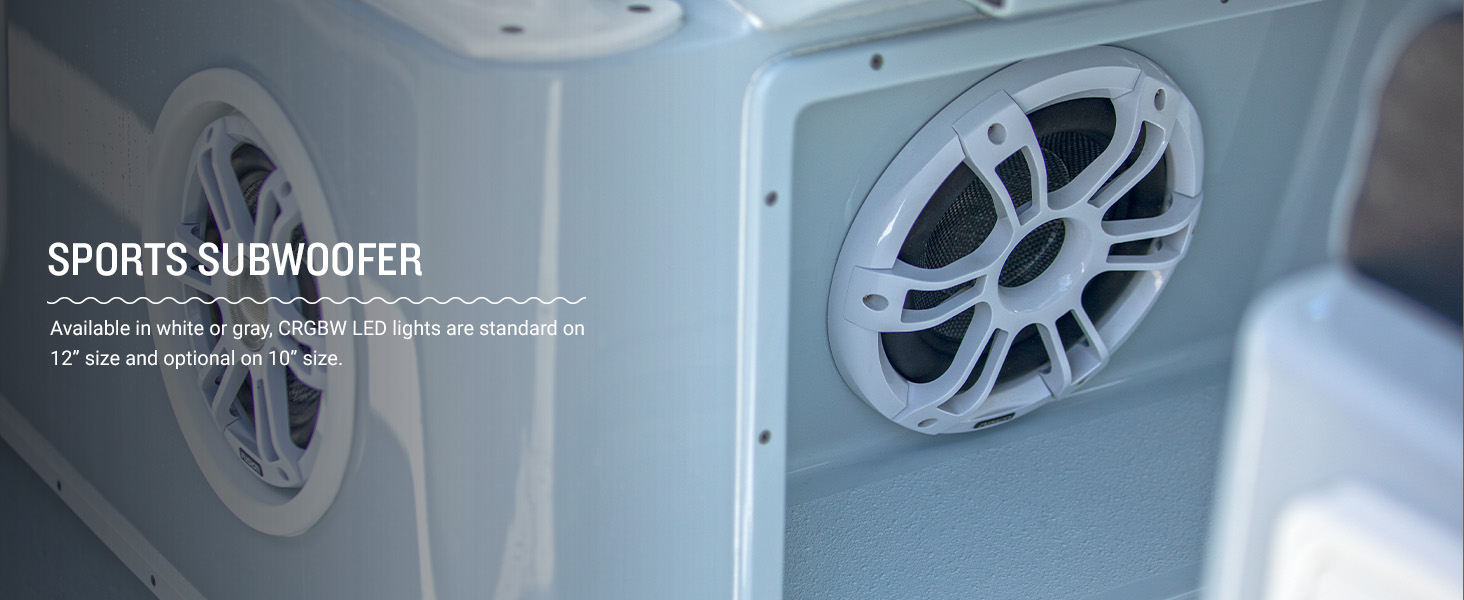 Garmin Fusion® Signature Series 3i Marine Subwoofers, 10" 600watt CRGBW Sports