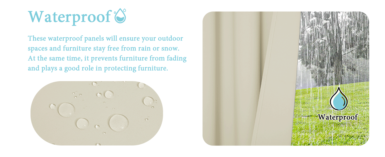 outdoor curtains for patio waterproof