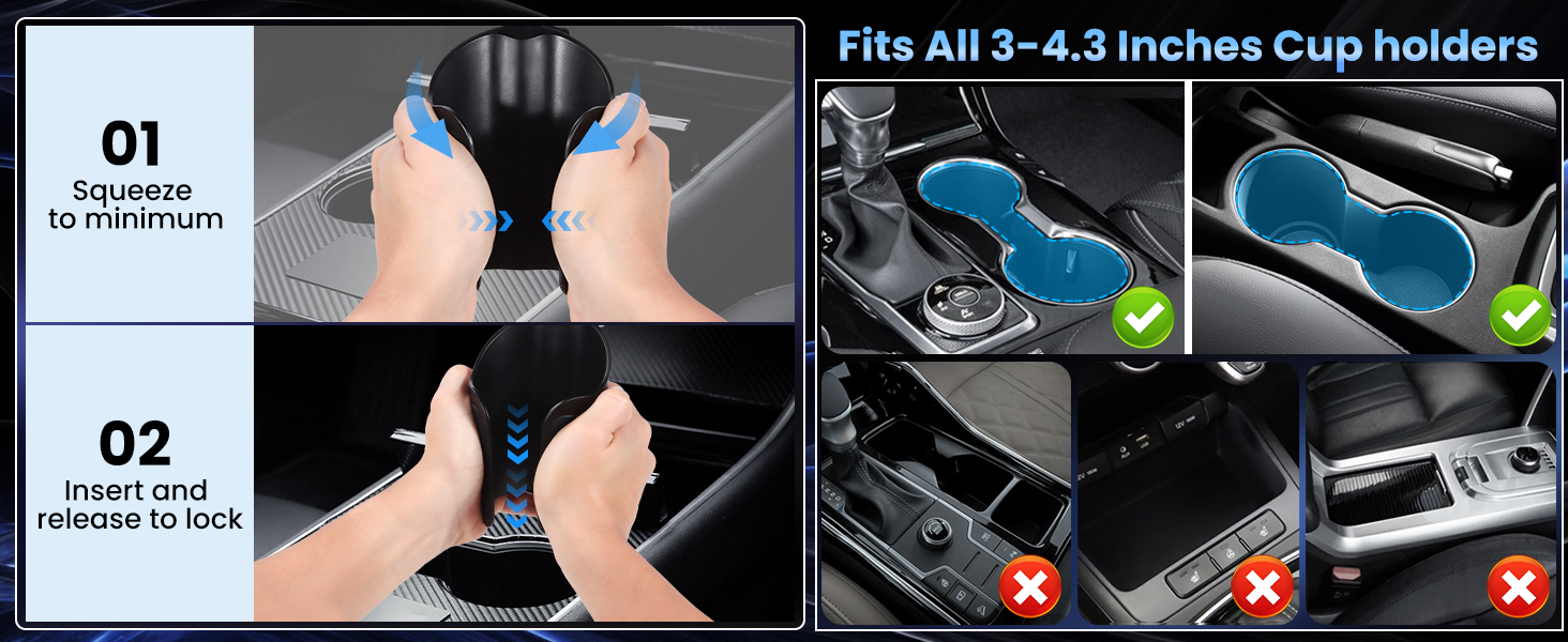 Our cup holder Work for Anywhere that has cup holder 3"-4.3" in diameter