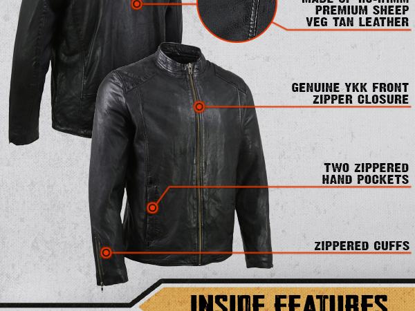 Amazon.com: Milwaukee Leather Vintage SFM1803 Men's Black Leather