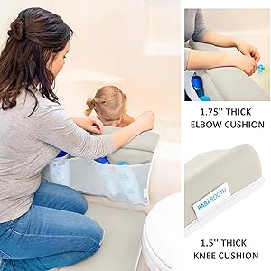 1.75 IN thick elbow pad and 1.5 in knee pad