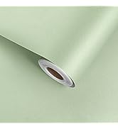 STICKEEP Green Contact Paper for Cabinets Removable Green Wallpaper Stick and Peel Kitchen Cabine...