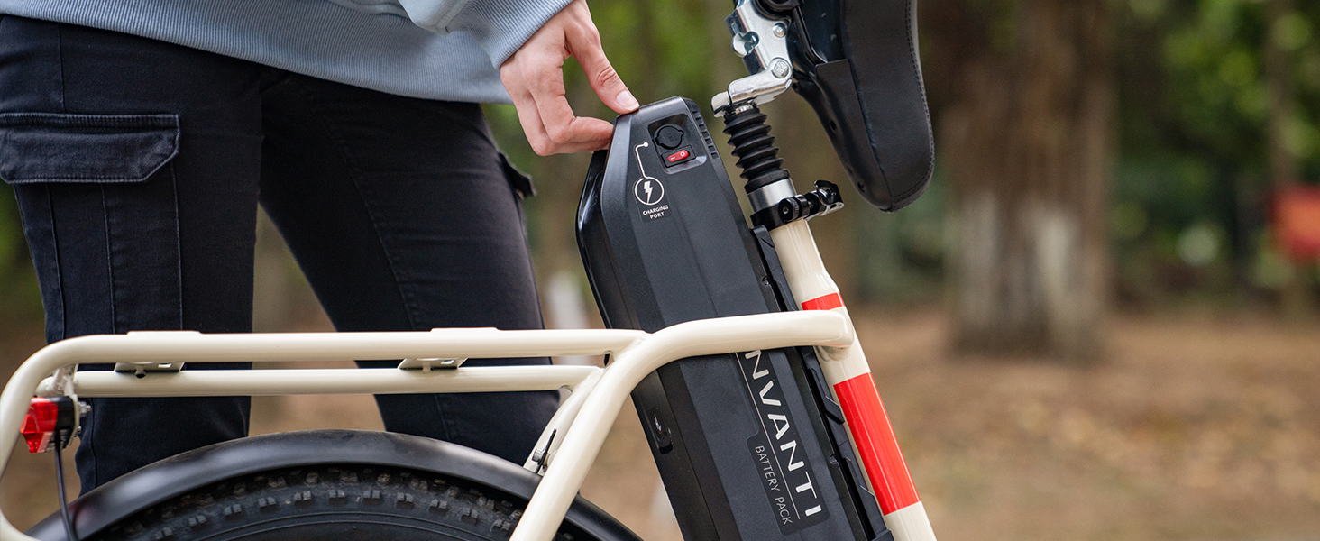 INVANTI Electric Bike, 20" Fat Tire StepThru Electric