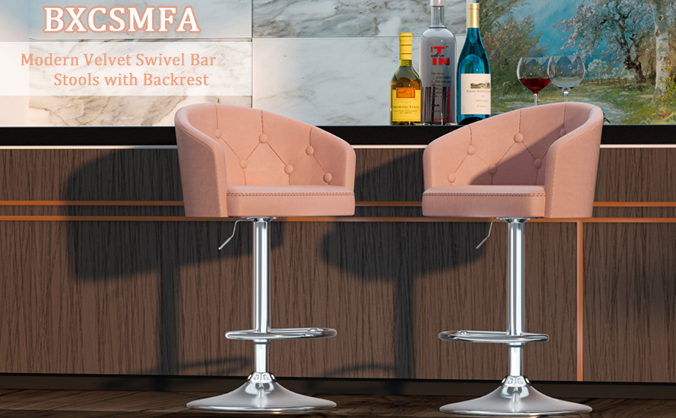 Bar Stools Set 4 Modern Counter Height Bar Stools Pink