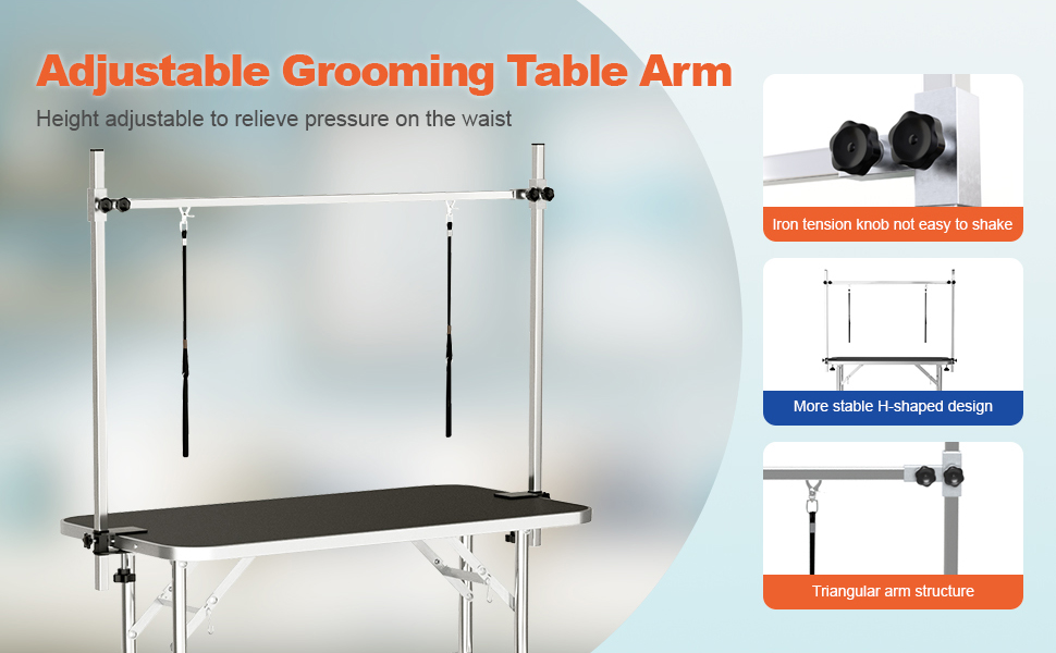 ynhunreth 46'' Dog Grooming Table for Large Dogs, Foldable