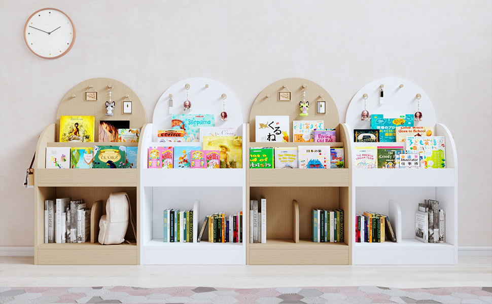 木製 本棚 マガジンラック W87×D26×H80cm 子供部屋 インテリア 棚 木製 本棚 マガジンラック W87×D26×H80cm 子供部屋 インテリア
