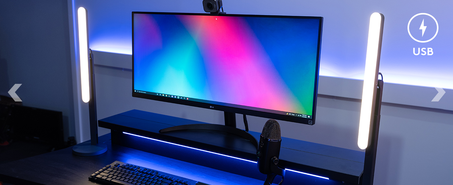 Logitech Litra Beam Premium LED Streaming Key Light with TrueSoft