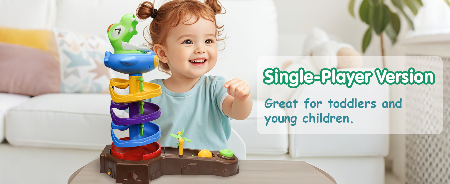 Dino Spin Twister Toddlers Toys for 3 4 5 6 Years Old Kids, Dinosaur ＆ Ball Drop Games