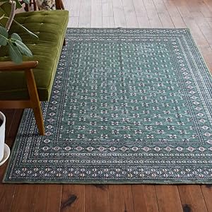 ヴィンテージ風ラグ TOCOLIFEseries グリーン(100×140㎝) Amazon | TOCO LIFE 洗濯機で洗えるヴィンテージ風ラグマット