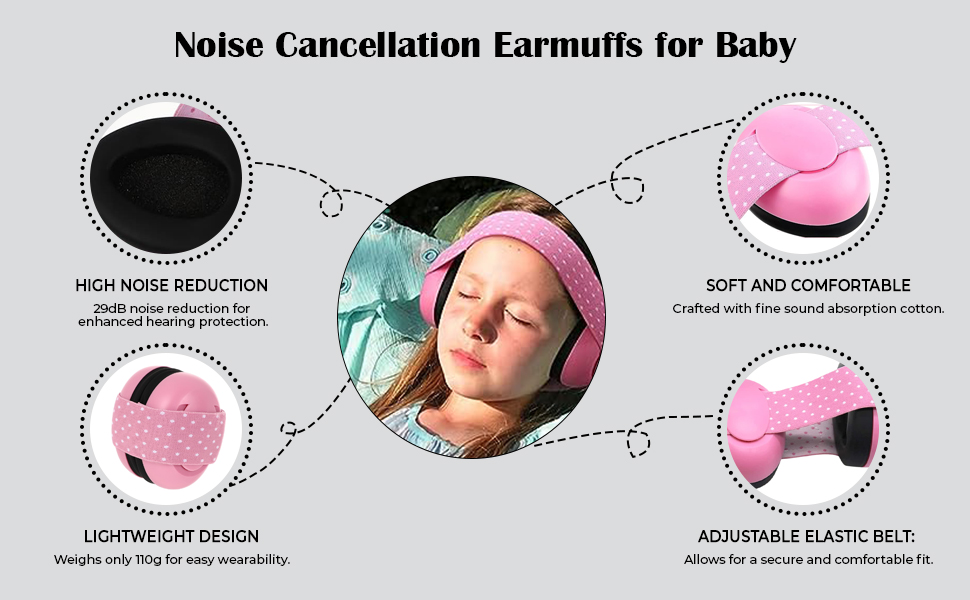 SNOWIE SOFT® Noise Cancellation Ear Muffs for Baby Use Noisecancelling