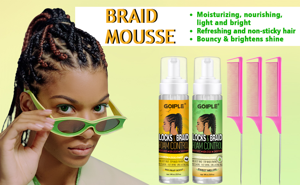Braid Foam Control Mousse Braiding Mousse for Braids Twist
