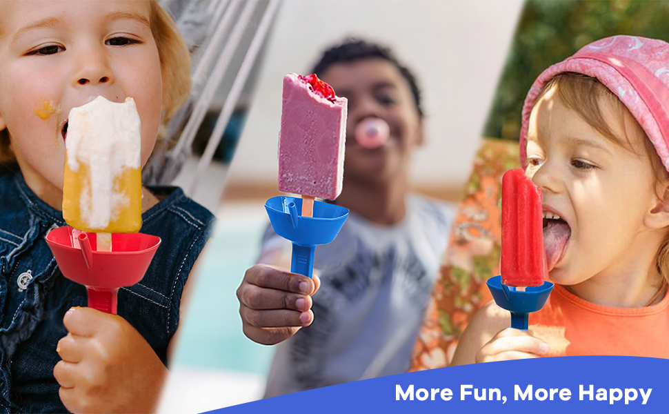 Popsicle Holder, 4 Pack No Drip Popsicle Holders for Kids