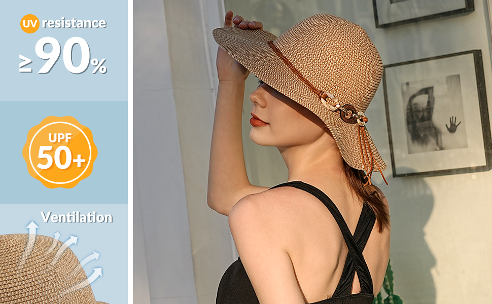 beach hats for women packable sun hat womens straw hats for women