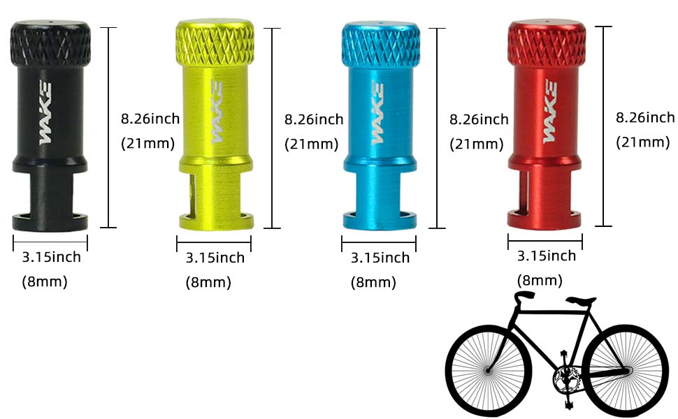 Presta Value Stem Caps with Valve Core Removing Function