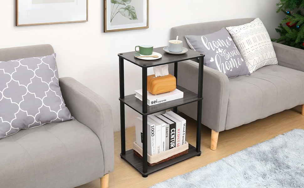 VIEWALL End Table, Side Tables Small Wood Beside Table