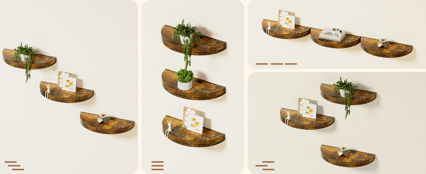 small floating shelves for wall