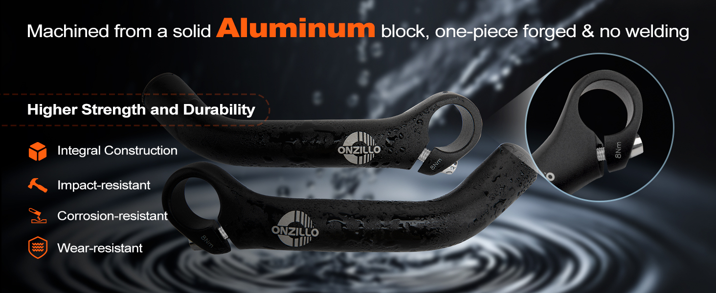 Upgraded Bike Bar Ends, Ergonomic Bicycle Handlebar Ends Extension,Aluminium MTB Road Mountain Bike Bar Extender for 21.2-22.3mm Standard Diameters Handlebars,Lightweight Cycling Horn (1 Pair) bike handlebar extender