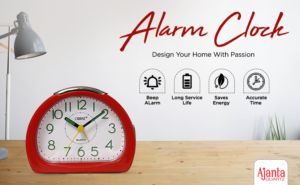 Buy Ajanta Orpat Time Piece Beep Alarm Analog Clock (Small_140X114X74