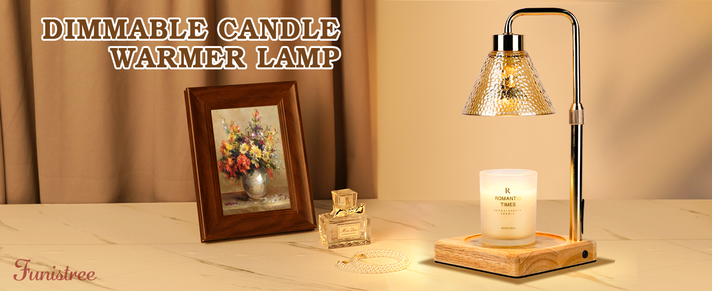 Dimmable Candle Warmer Lamp with Timer, Vintage Candle Lamp