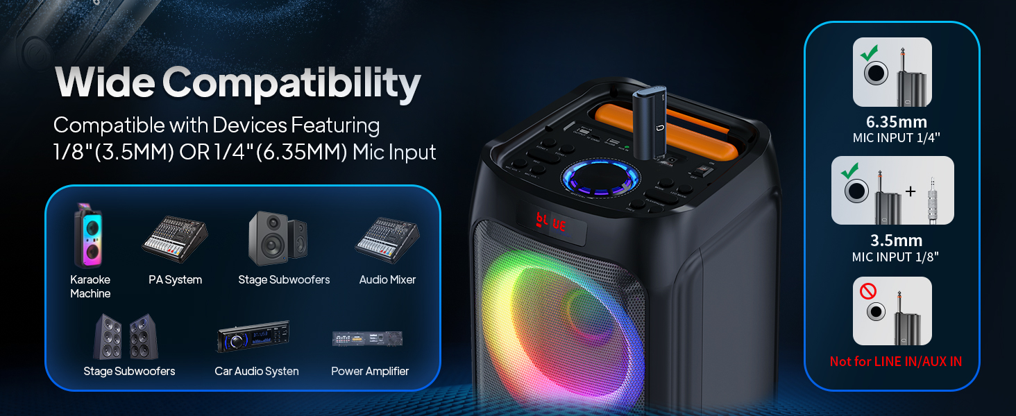 Wide adaptability: can be used for karaoke and daily speeches.