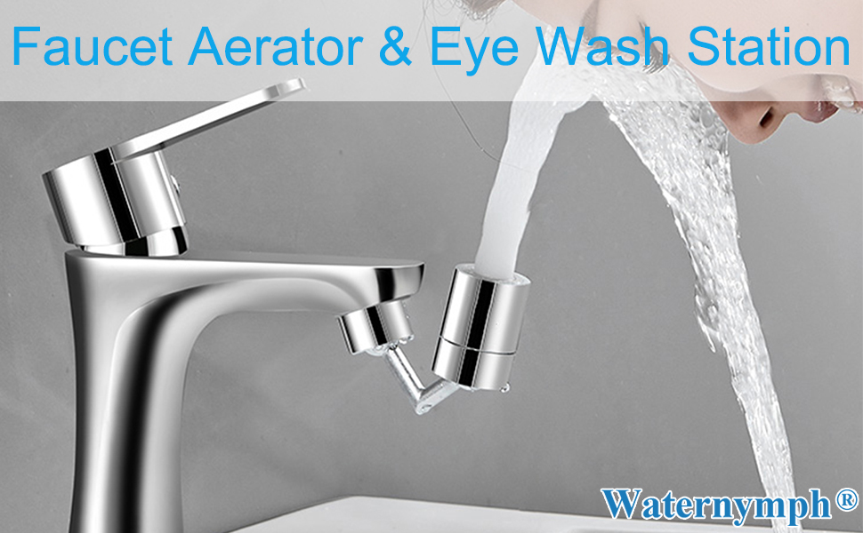 Waternymph Universal Splash Filter Faucet, 720° Rotate Faucet Aerator