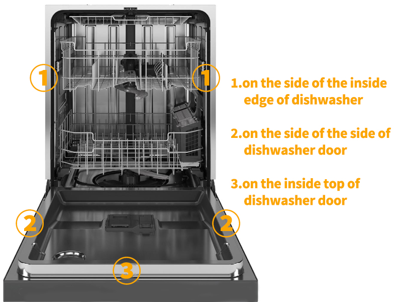 number Frigidaire Kenmore Lower Dishrack Rollers