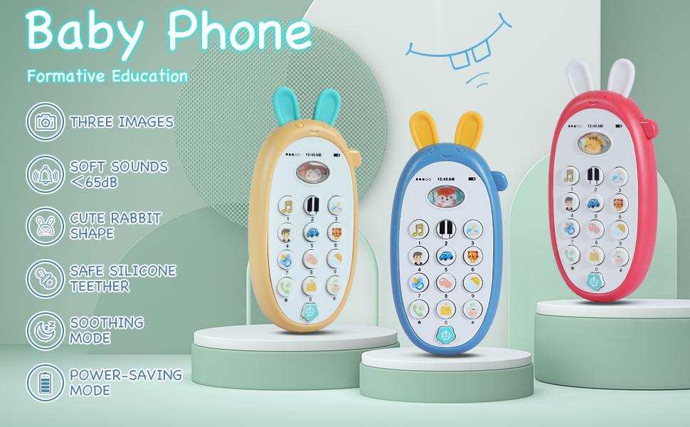 DEARPETS Baby Cell Phone Toy 6 to 12 Months,Sensory