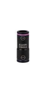 Klein Tools 66076 Impact Driver Flip Socket, 9/16- and 1/2