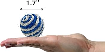 Vebetter Bola De Sisal Para Gatos, 9 Bolas De Cuerda De Sisal, 4,3cm Bolas De Juguete Para 