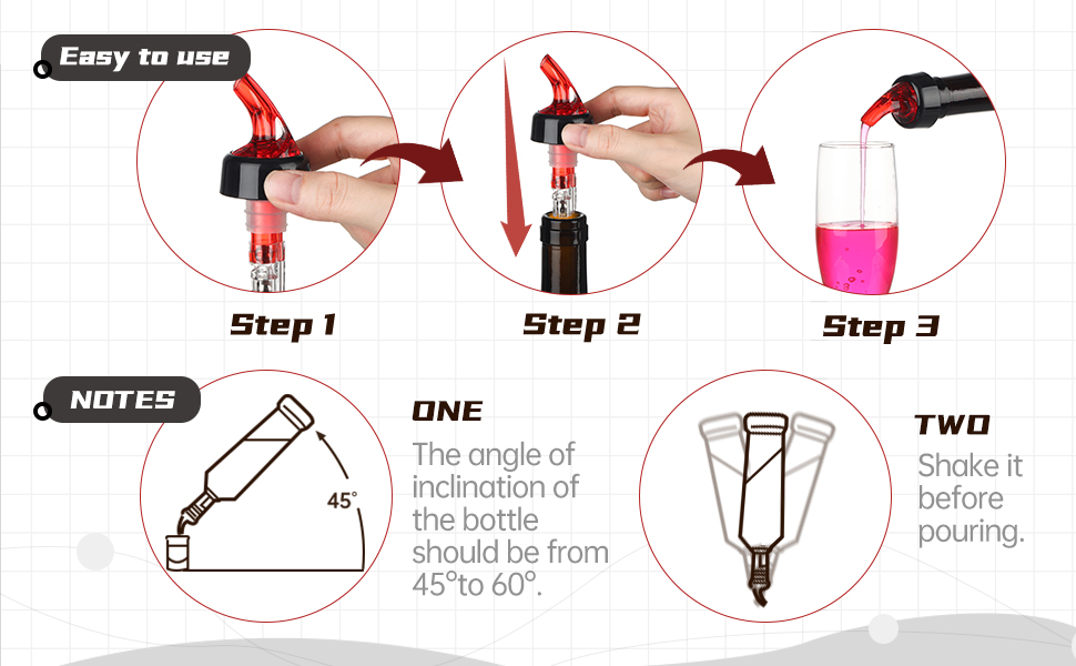 Automatic Measured Bottle Pourer Liquor Measure Pourer