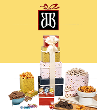 broadway basketeers pretzels , popcorn , gourmet candy, certified kosher gourmet food gift