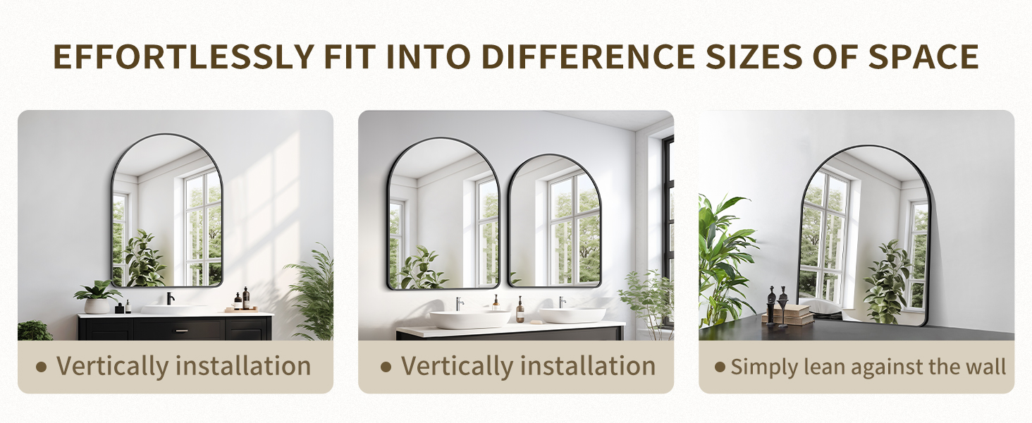 arch mirrors for wall