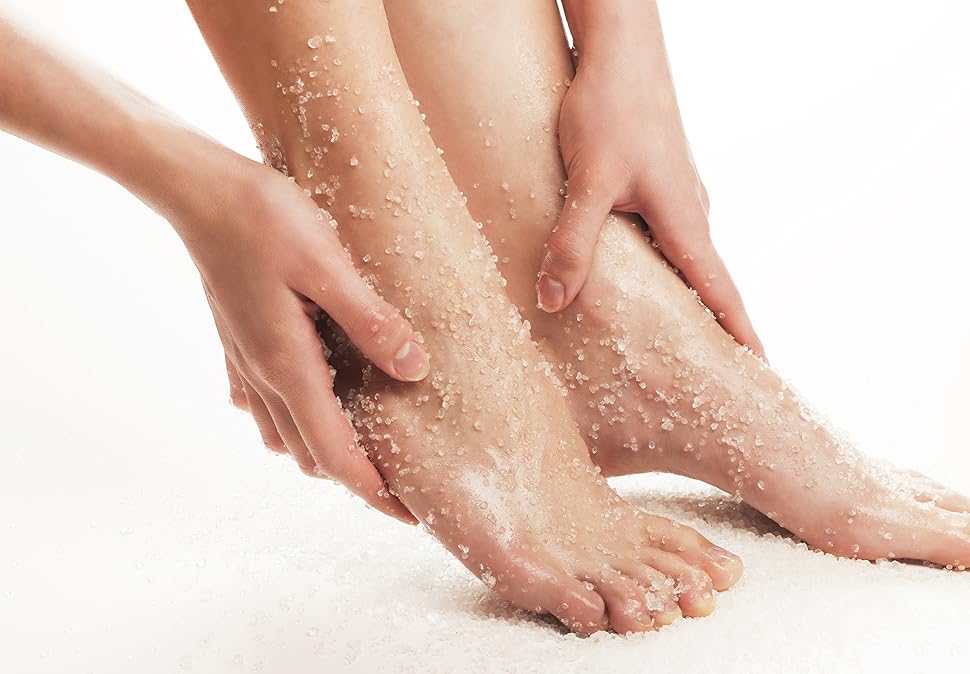 salt scrub on feet