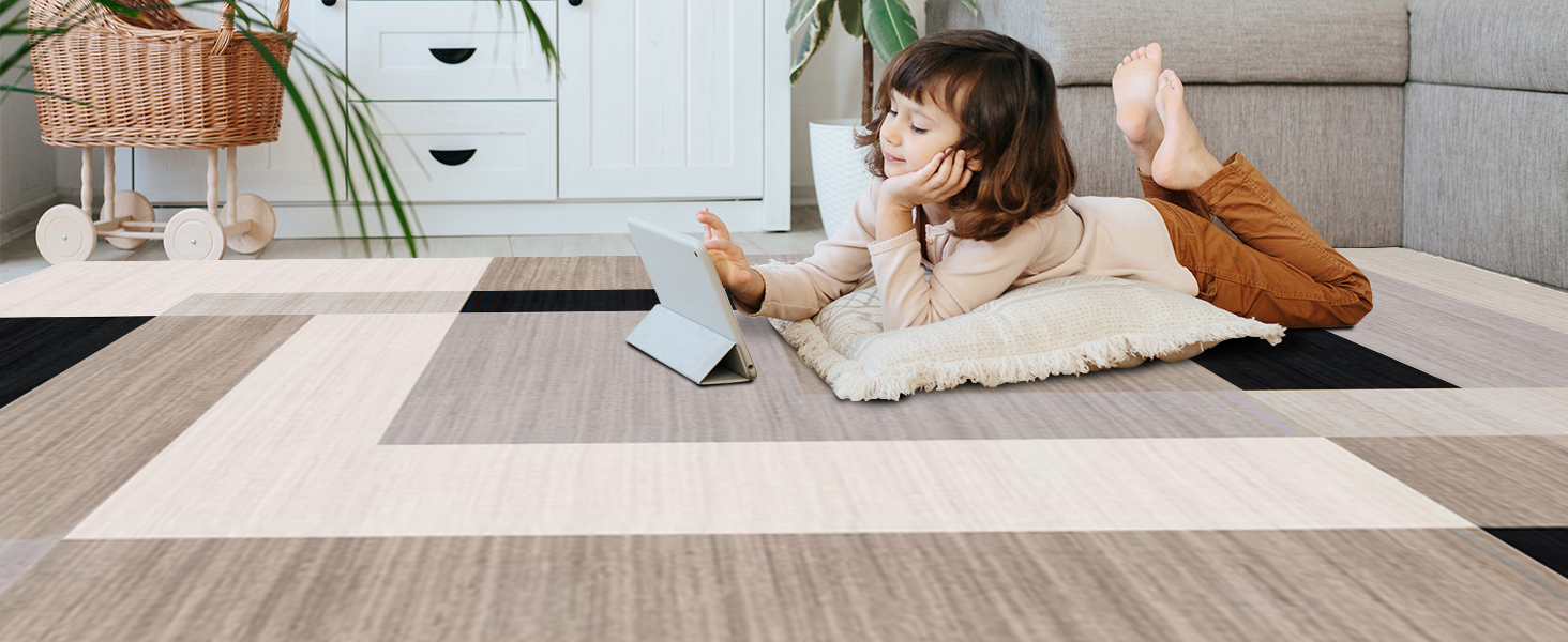 Premium Quality Printed Rug MILO NEUTRAL