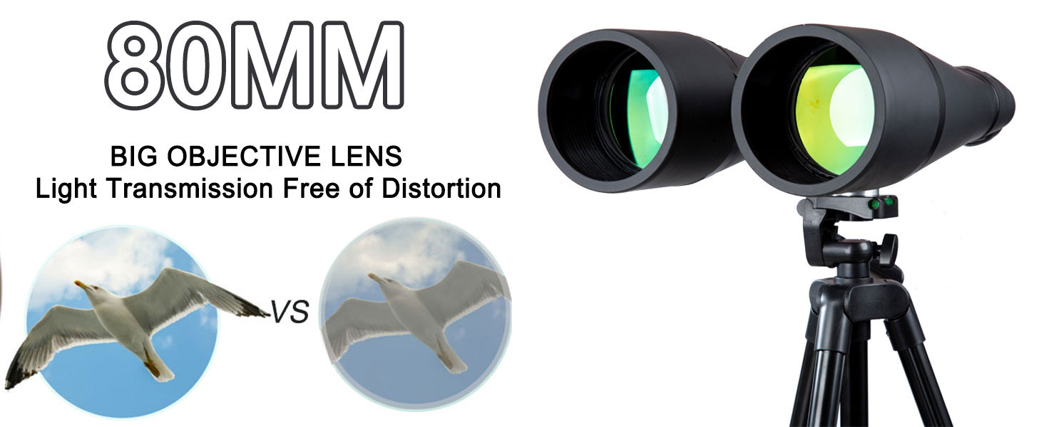 High-powered binoculars