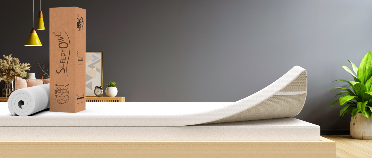 SLEEPY OWL Memory Foam Mattress Topper SINGLE Bed, 7cm Thick Gel