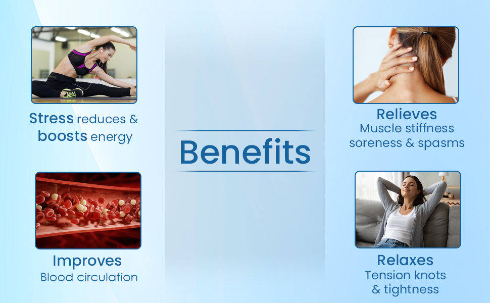 AGARO Impact Electric Gun Massager, Handheld With 6 Massage Heads, 5 Speed, For Deep Tissue